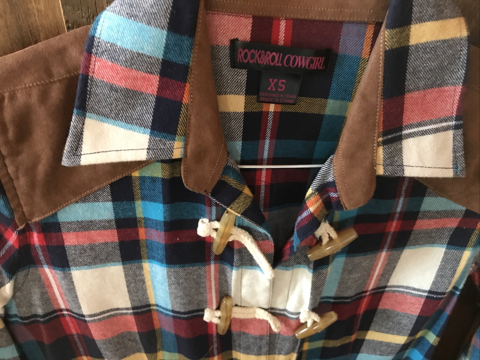 Rock And Roll Cowgirl Plaid Top, XS - image 2