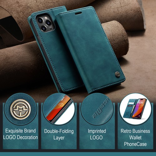 For Samsung Galaxy A22 A33 A34 A53 Retro Leather Magnetic Flip Wallet Case Cover - Picture 49 of 57