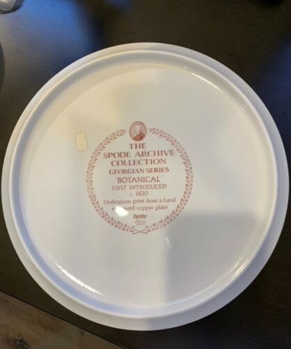 The Spode Archive Collection, Georgian Series, Botanical, Cake Plate, Free Ship - Picture 3 of 11