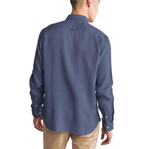 Timberland Camicia da Uomo Slim Fit in Lino Mill River Blu Taglia XXL Codice ... - Foto 2 di 4