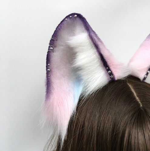 Animali Volpe Lupi Orecchie Cerchio Capelli Fasce Copricapo Lolita Halloween Cosplay - Foto 2 di 5