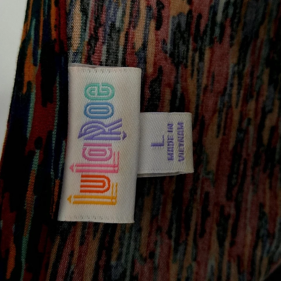 Lularoe Womens sz L Jacket Red Space Dye Full Zip Long Sleeve - Image 3 of 4