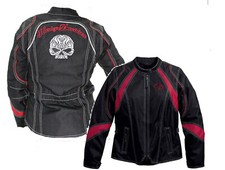 98106-16VW Giacca giubbotto estivo donna con protezioni Harley Davidson teschio 