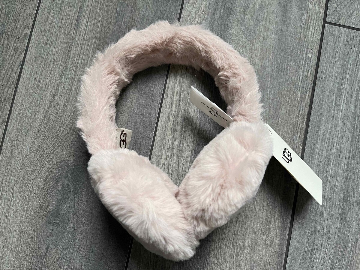 UGG AUSTRALIA PINK CRYSTAL FAUX FUR EARMUFFS, NWT, ONE SIZE UGG AUSTRALIA PINK CRYSTAL FAUX FUR EARMUFFS, NWT, ONE SIZE
