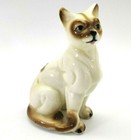 New ListingSiamese Cat Small Porcelain Figurine Sitting