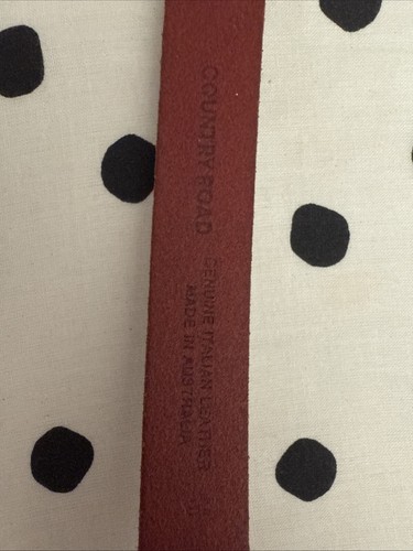 COUNTRY ROAD Red Leather Skinny Belt - Picture 5 of 5