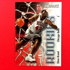 Elton Brand 1999-00 SkyBox Impcat Rookie Card #8 NBA Bulls Clippers 76ers. rookie card picture