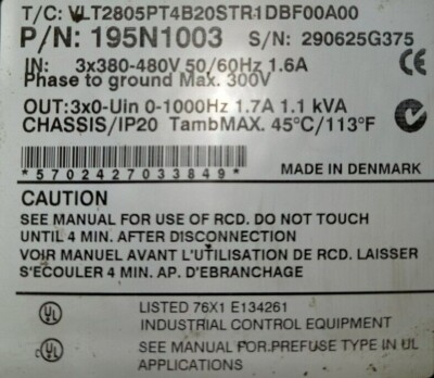 danfoss vlt 2800 1003