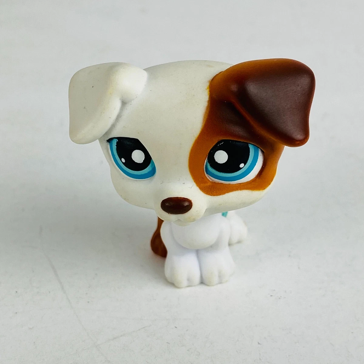 LPS Littlest Pet Shop White Brown Patch Eyed Jack Russell Dog 151