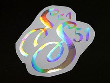 2x Aufkleber Simson S51 Oilslick Rainbow Hologramm Seitendeckel alter Schriftzug