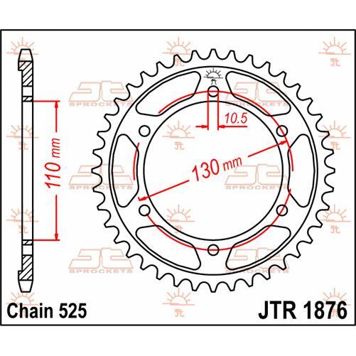 Yamaha MT-10 ABS 2022 JT Black| Zinc Rear Sprocket 44T 525 Yamaha MT-10 ABS 2022 JT Black| Zinc Rear Sprocket 44T 525