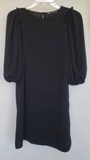 Zara Women's Black Size S Dress With Balloon Sleeves