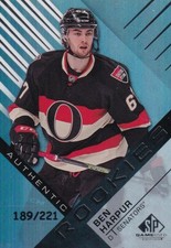 16-17 SP GAME USED RAINBOW PLAYER AGE AUTHENTIC ROOKIES BEN HARPUR RC /221 #168