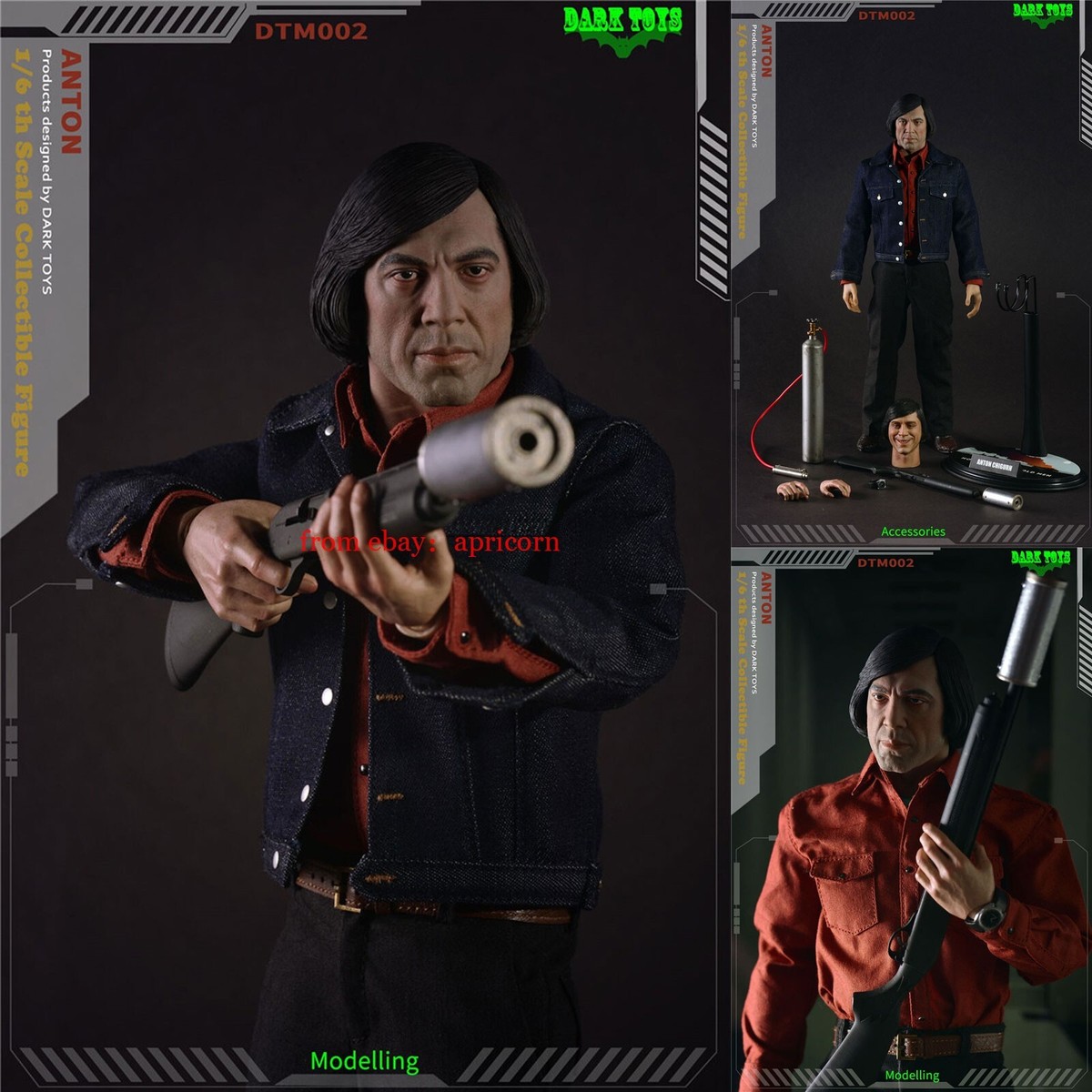 D*o様 1/6 DARK TOYS ノーカントリー アントン DX フィギュア Dark Toys DTM002 No Country for Old Men 1/6 Anton Collectible