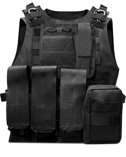 HYCOPROT Tactical Vest, 1000D Oxford Adjustable Military Airsoft Vest with Multi - product listing photo