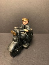 Vintage Cast Iron Police Patrol Motorcycle Great Shape Vintage