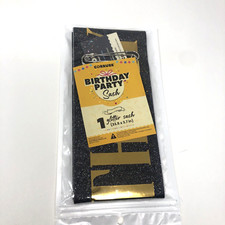 Birthday Girl Party Sash Glitter Black Gold Foil Lettering 33.5x3.7"