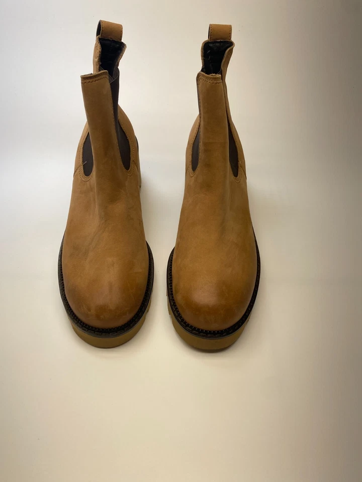 Paul Green Mujer Shasta Chelsea Bota Botín Sahara Cuero Tostado Talla 7 Foto 2 de 4