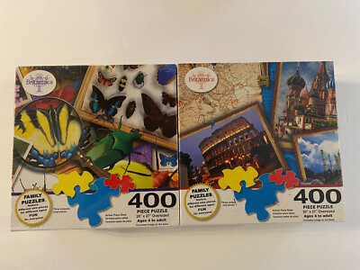 2 Lot Britannica FAMILY puzzles 400 multi-Size20X27