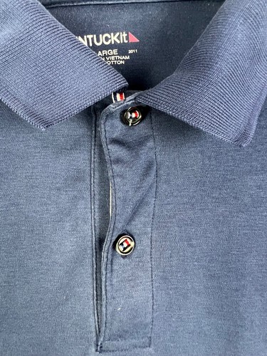 Hilos de botón UNTUCKit grandes con botones azul oscuro rojo, blanco y azul para hombre - Imagen 4 de 7