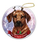 Holiday Pet Gifts Rhodesian Ridgeback Dog Porcelain Christmas Ornament