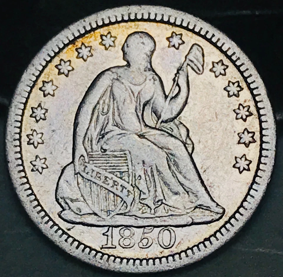 1850 Seated Liberty Half Dime 5C Ungraded 90% Silver US Coin CC26017 - Image 3 of 4