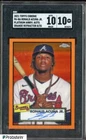 2021 Topps Chrome Platinum Orange Ronald Acuna Jr /25 SGC 10 w/ 10 AUTO