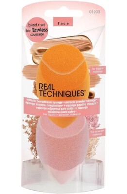Real Techniques Miracle Teintschwamm & Wunderpulver Schwamm Duo