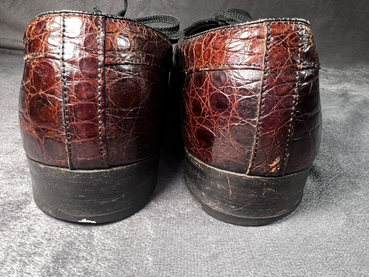 Edwin Clapp Vintage 1940's Alligator Crocodile Split Toe Oxford