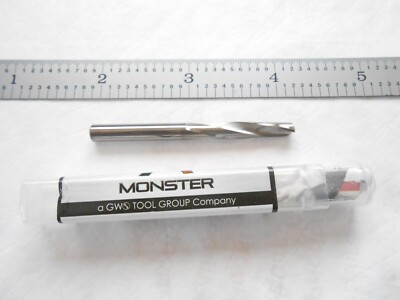 NEW MONSTER USA 3/16'' DIA. X 1-1/8'' FL X 2-3/16'' OAL 3XD SOLID CARBIDE 2FL DRILL