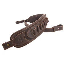Leather Rifle Shell Holder Sling Shotgun Ammo Strap for .308 .22LR .30-30 12GA