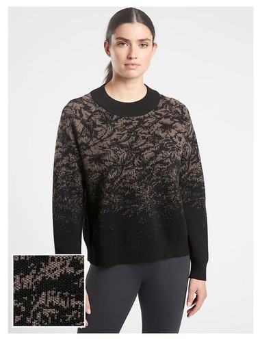 Athleta Women Jacquard Crew Sweater 