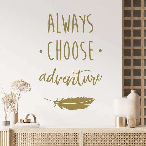 Always Choose Adventure - Wall Quote Art Sticker Inspirational Home - Picture 5 of 9