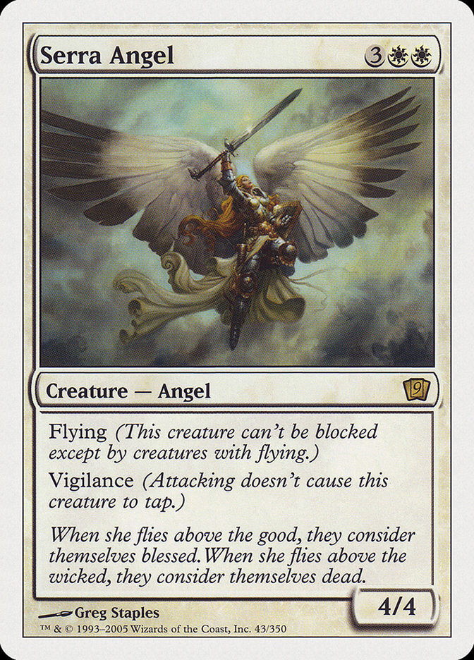 Serra Angel (9th Edition) - Oversize Cards - Moderately Played EN MTG