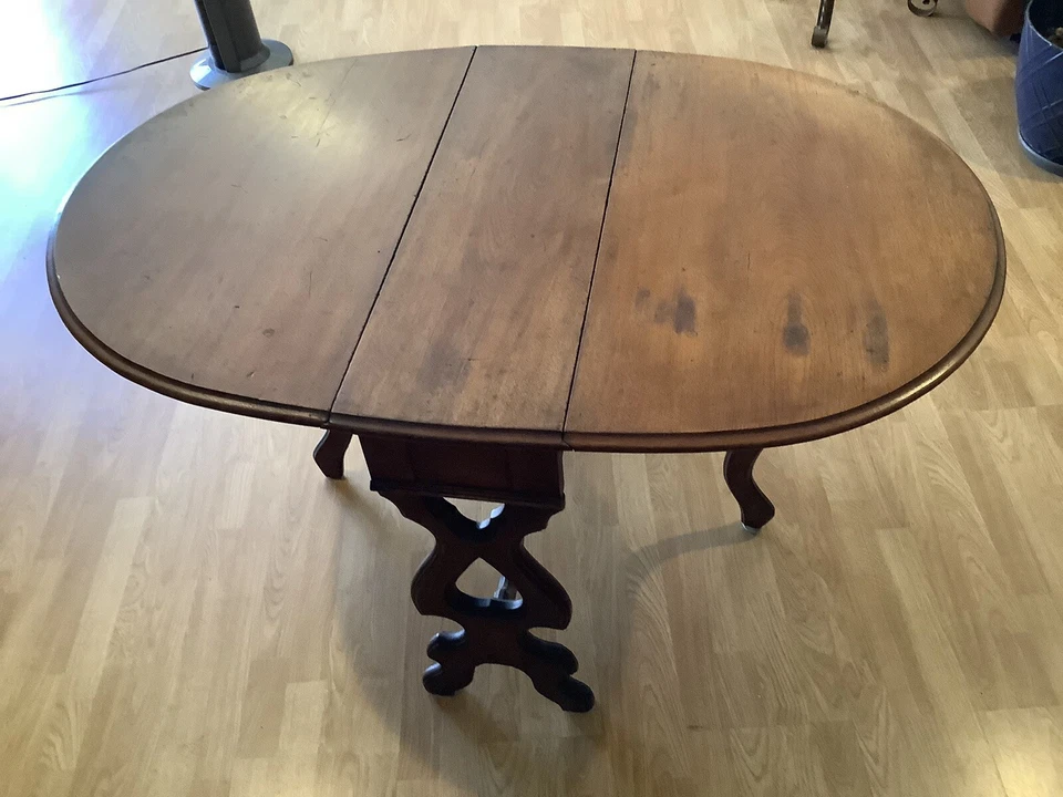 Mesa de juego/mesa de salón Dropleaf vintage Foto 4 de 4