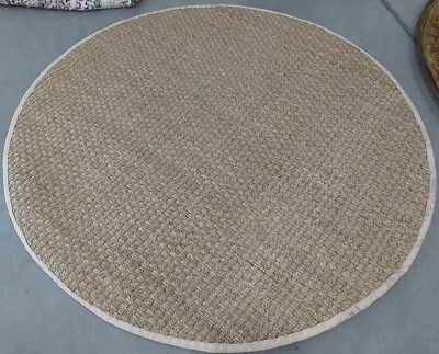NATURAL IVORY 6'-0'' x 6'-0'' Broken Thread Rug Reduced Price 1172774057 NF114J-6R