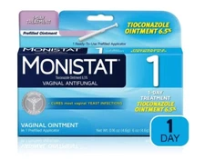 1-Day Yeast Infection Treatment Prefilled 6.5% Tioconazole Ointment Exp. 2/26