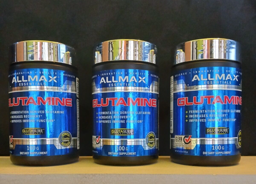 Lot of 3 Glutamine, 3.53 oz (100 g) Exp. 05/2026, New, Sealed, Free Shipping