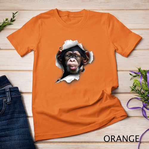 Camiseta divertida chimpancé, camiseta divertida mono, camiseta unisex amante de los monos - Imagen 9 de 15