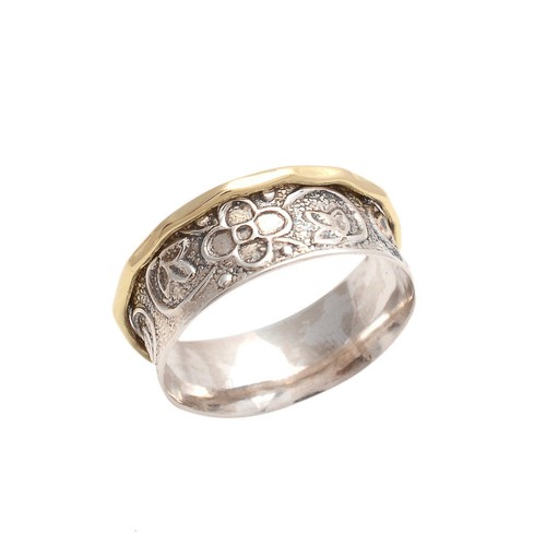Bague Ancienne En Argent 925 Sertie Zirconium - Taille 55, Occasion, Style Vintage