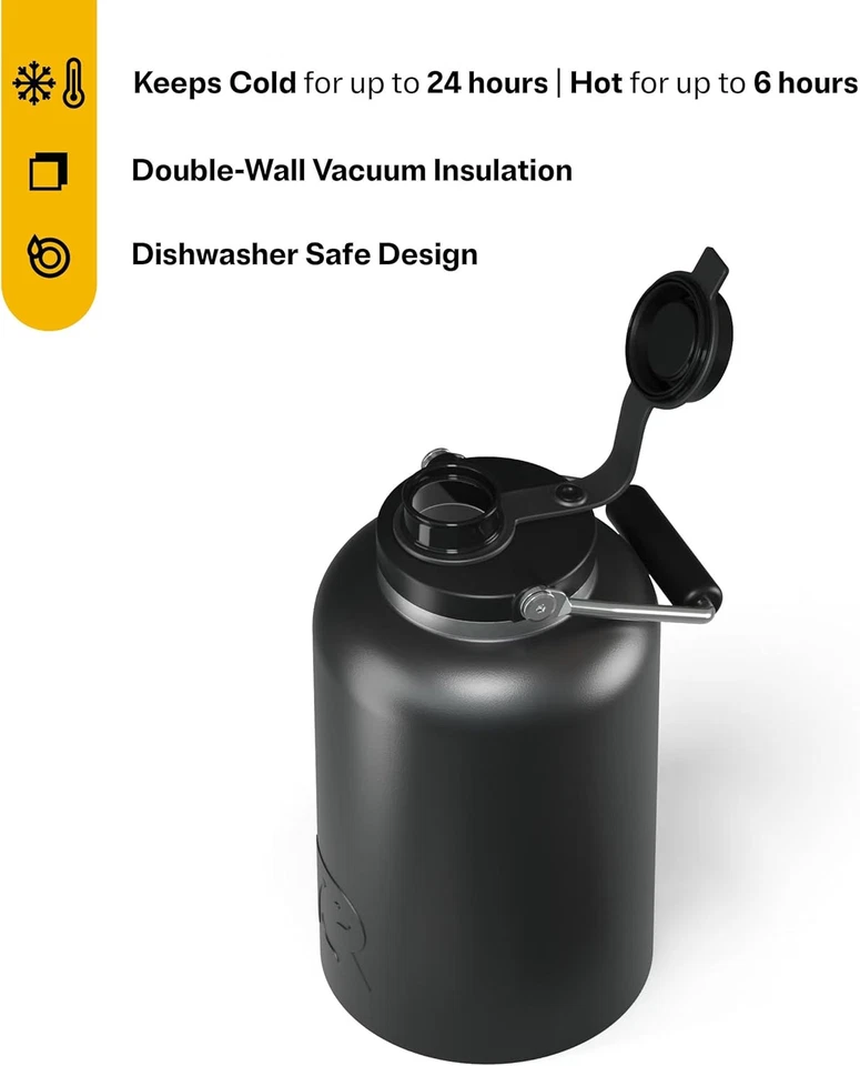 Jarra Outback RTIC 1 Galón, Acero Inoxidable, Botella de Agua Aislada con Tapa y Foto 3 de 4