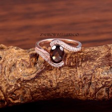 Natural Smoky Quartz, Stunning Ring, 925 Sterling Silver, Engagement Ring