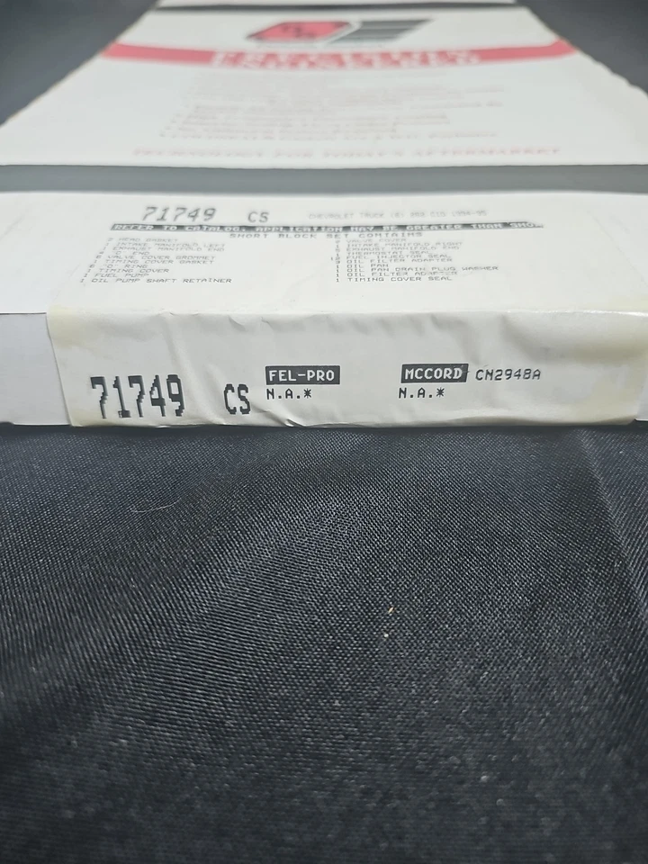 Juego de bloques cortos de juntas Detroit 71749 CS V6 262 1994-95 CN2948A Foto 3 de 4