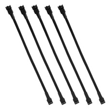 5 Pack PC Fan Extension Cable, PWM 4 Pin Fan Extension Cable, Nylon Braided M...