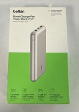 Belkin 20000mAh Power Bank 15W USB-A  USB-C - Silver