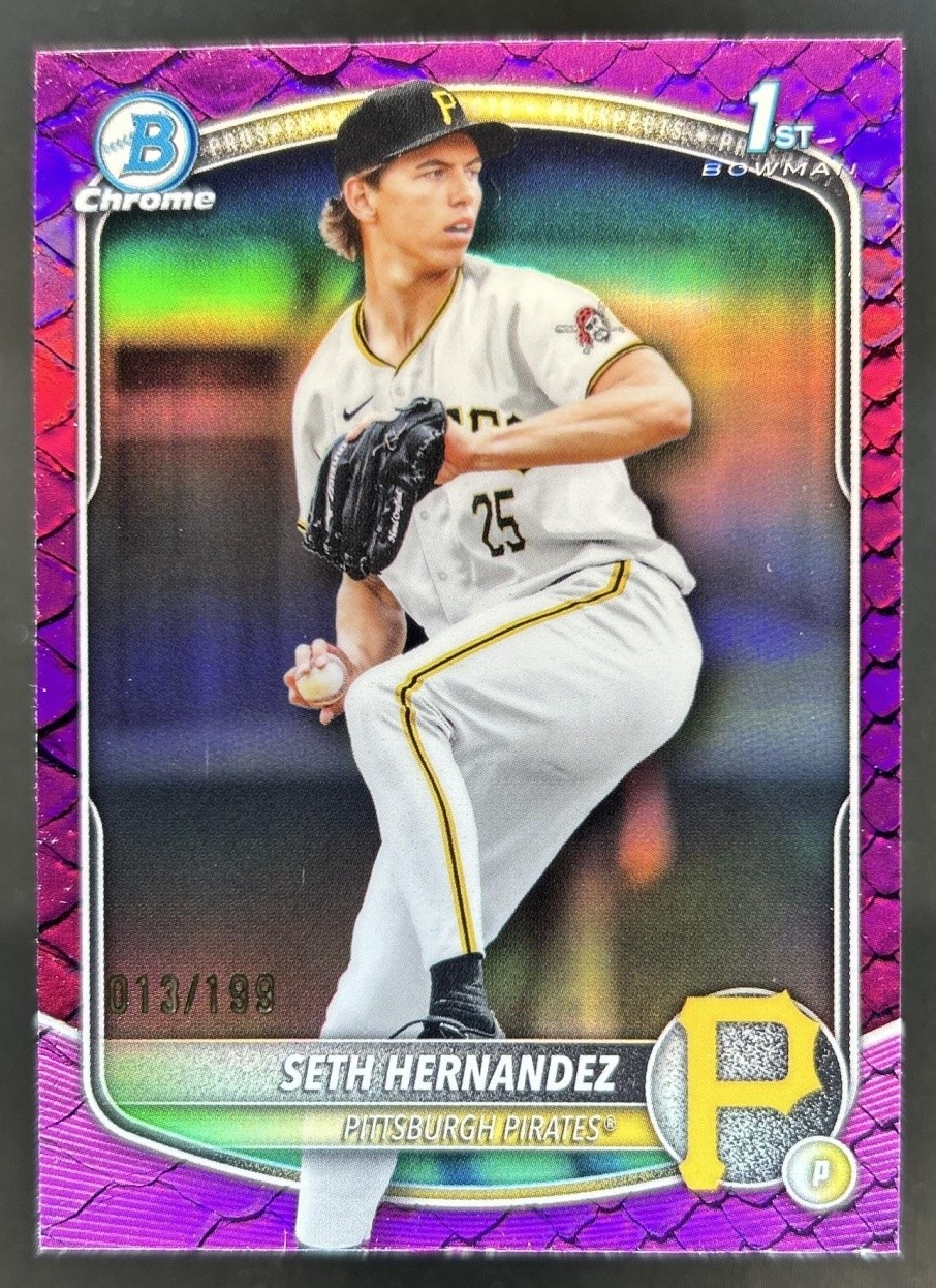 2025 Bowman Draft Seth Hernandez Chrome Fuchsia Reptilian Refractor 1st #/199