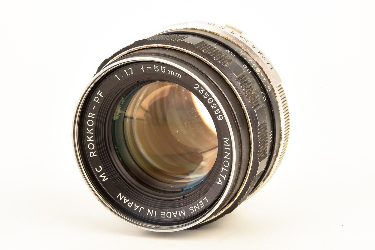 Minolta MD Mount MC Rokkor-PF 55mm f/1.7 Manual Focus Prime