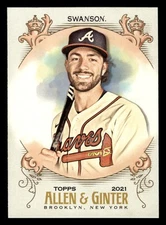 2021 Topps Allen & Ginter  Dansby Swanson #112 Atlanta Braves Baseball Card