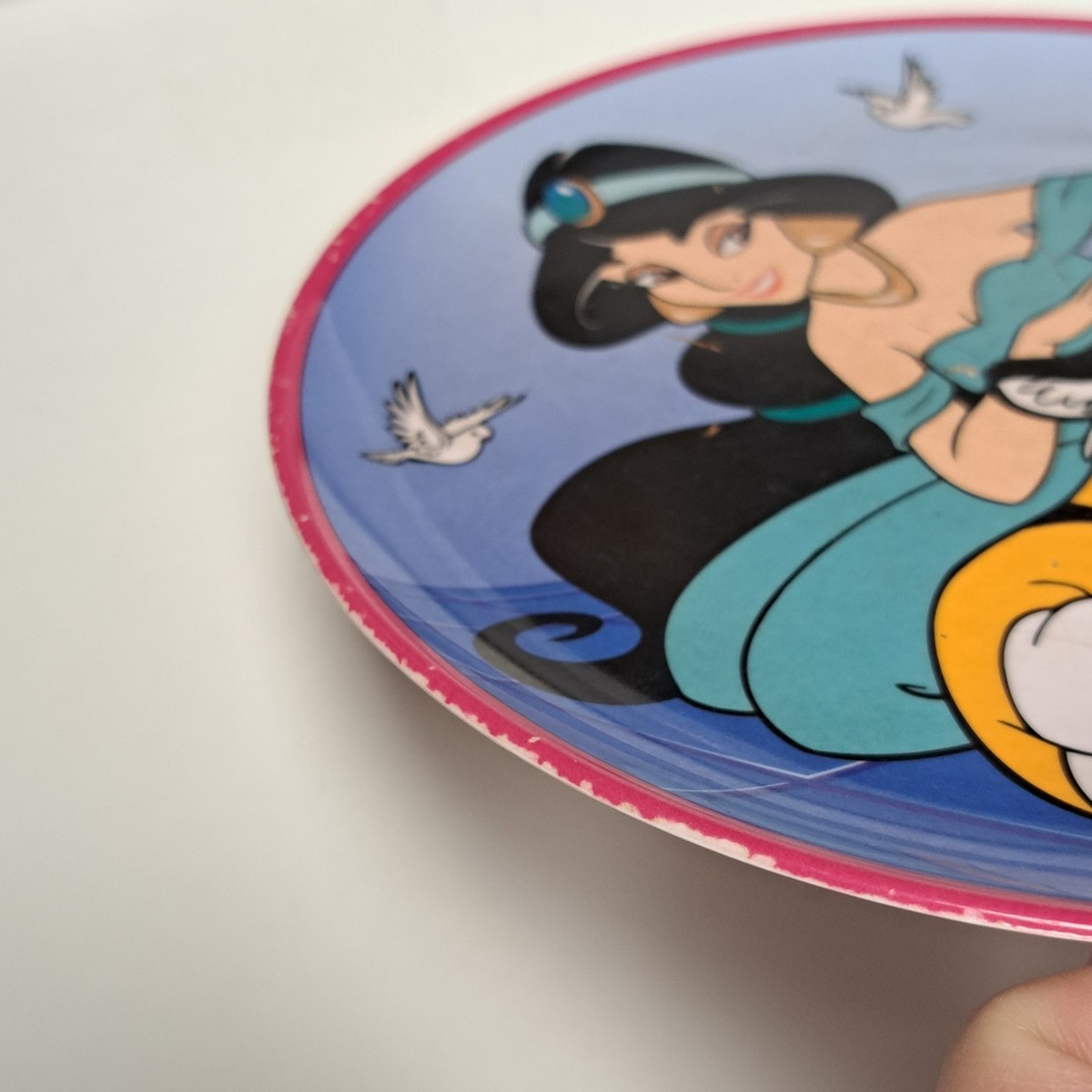 Vintage 90's Disney Aladdin Jasmine Genie Plastic Plate & Bowl Lot