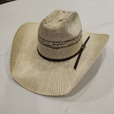 Twister MF Bangora Straw Durable Western Cowboy Hat Size 7 1/8 Rodeo